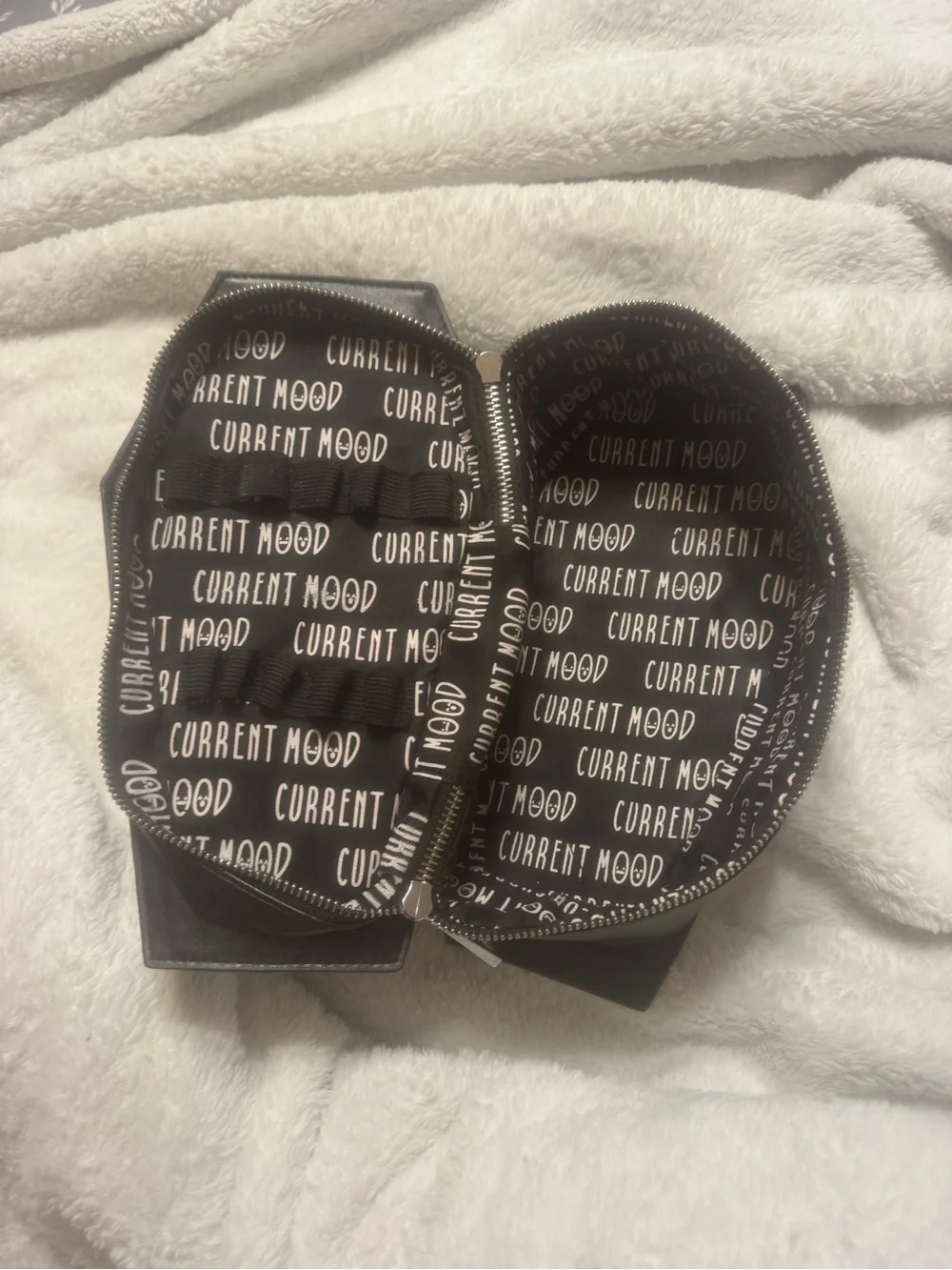 Current Mood Black Coffin Cosmetic Case “Touch My Makeup and Die”
